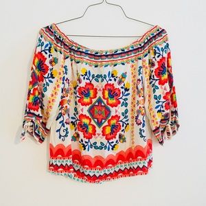Colorful boho top